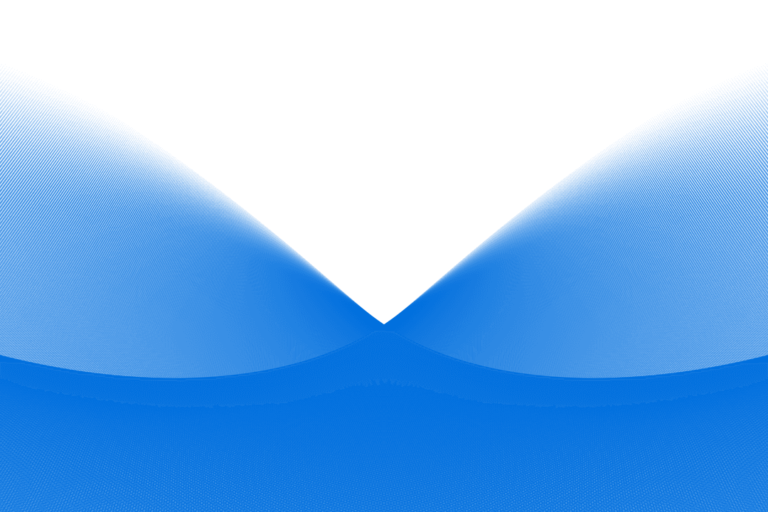 Abstract Blue Curve Design on Transparent Background