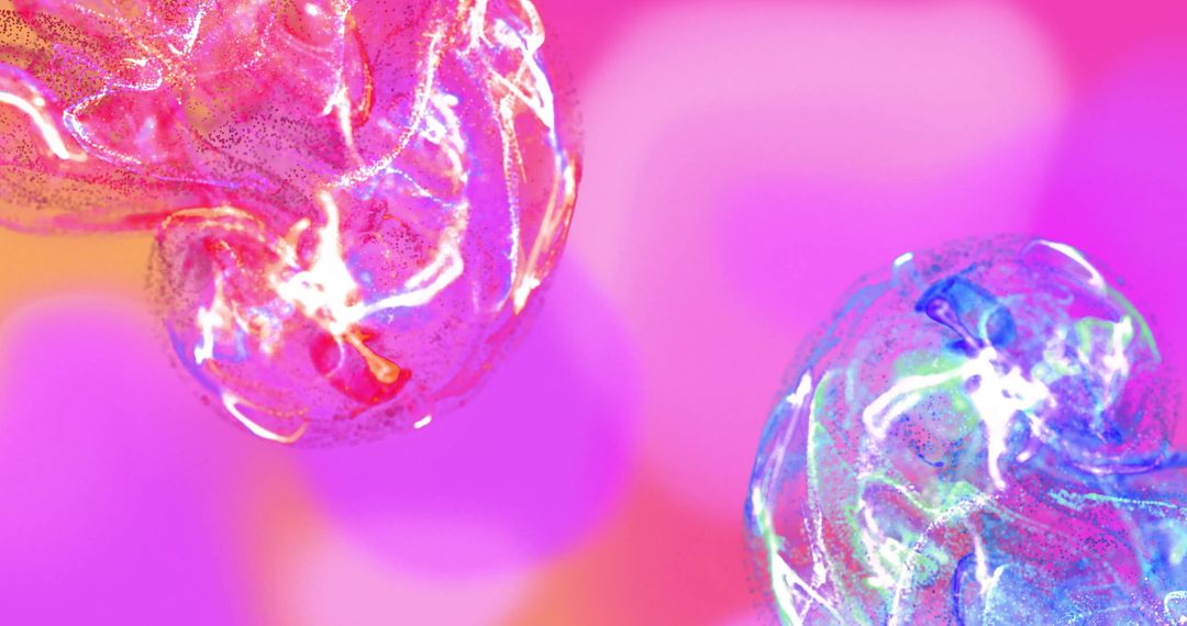 Glowing Light Spots over Vibrant Abstract Background