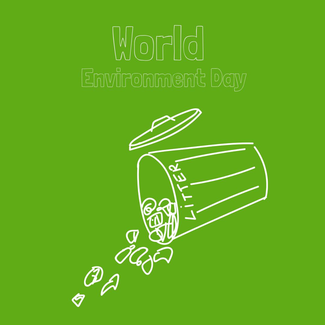 World Environment Day Litter Awareness Graphic Design