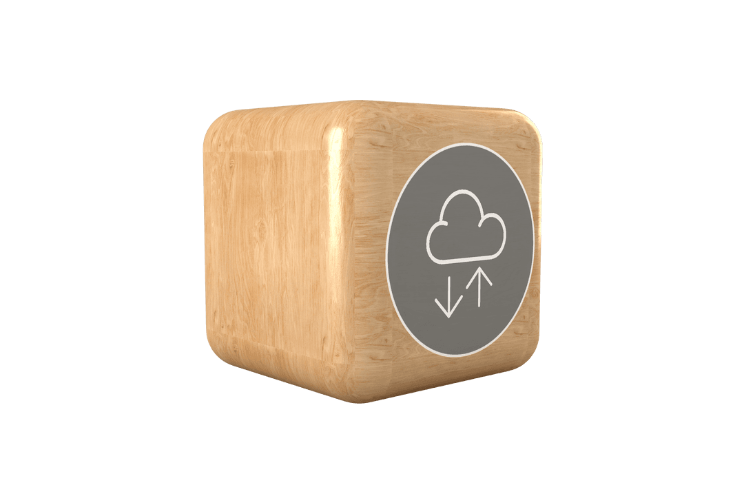 Transparent Cube with Cloud Computing Icon - Download Free Stock Images Pikwizard.com