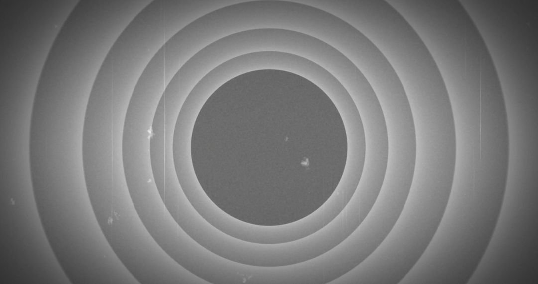 Retro Film Reel Circles with Noise Effect on Grey Background