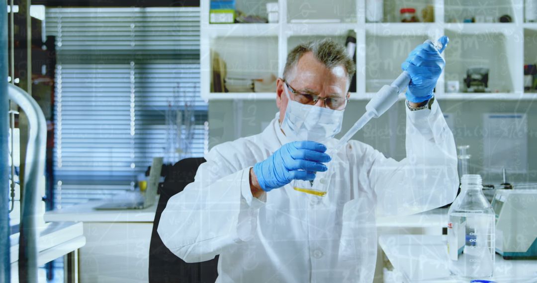 Senior Scientist Working with Samples in Modern Laboratory