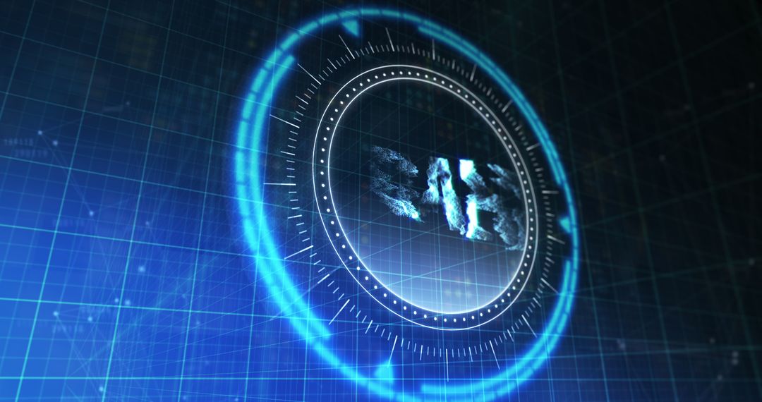 Digital Cryptocurrency Background with Processing Circle