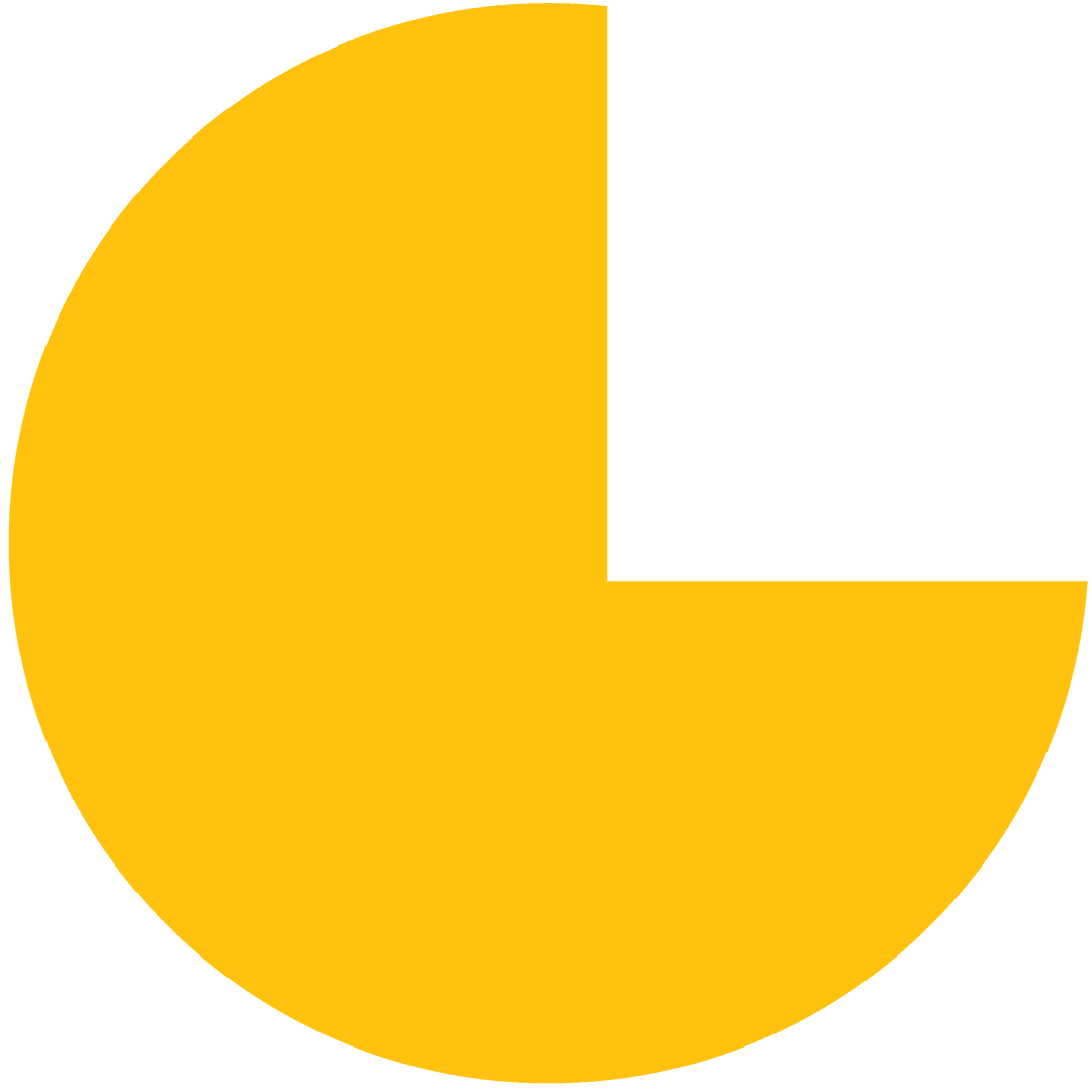 Yellow Abstract Cut-out Circle on Transparent Background