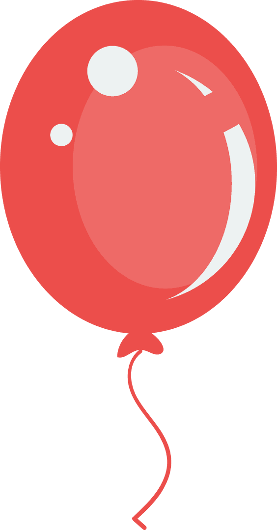 Red Balloon with Transparent Background for Celebrations