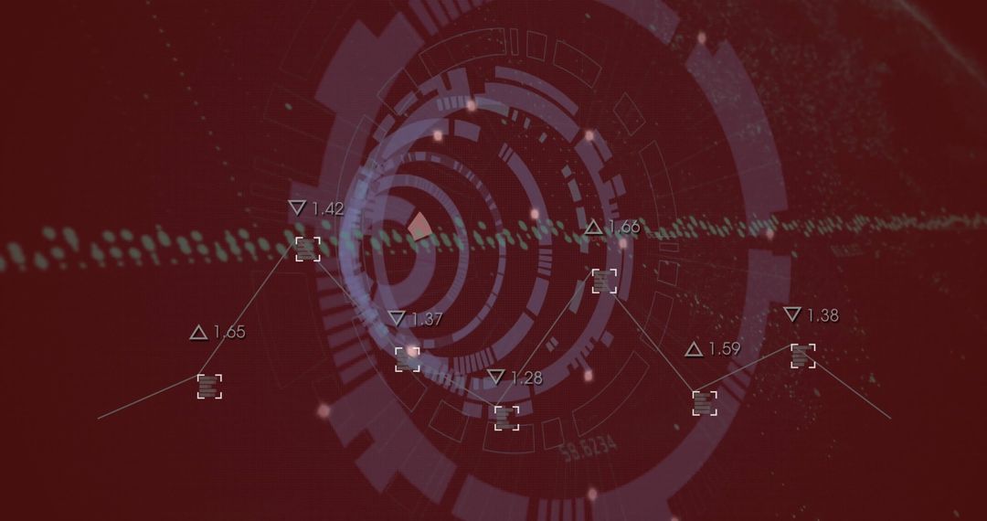 Digital display of financial data processing animation