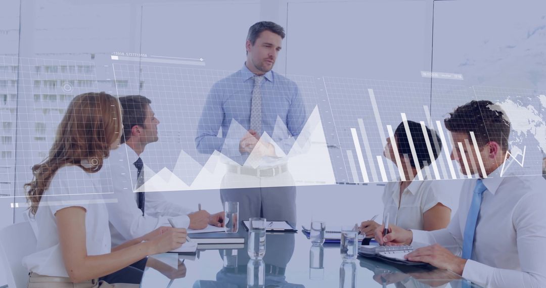 Financial Data Projection in Conference Meeting