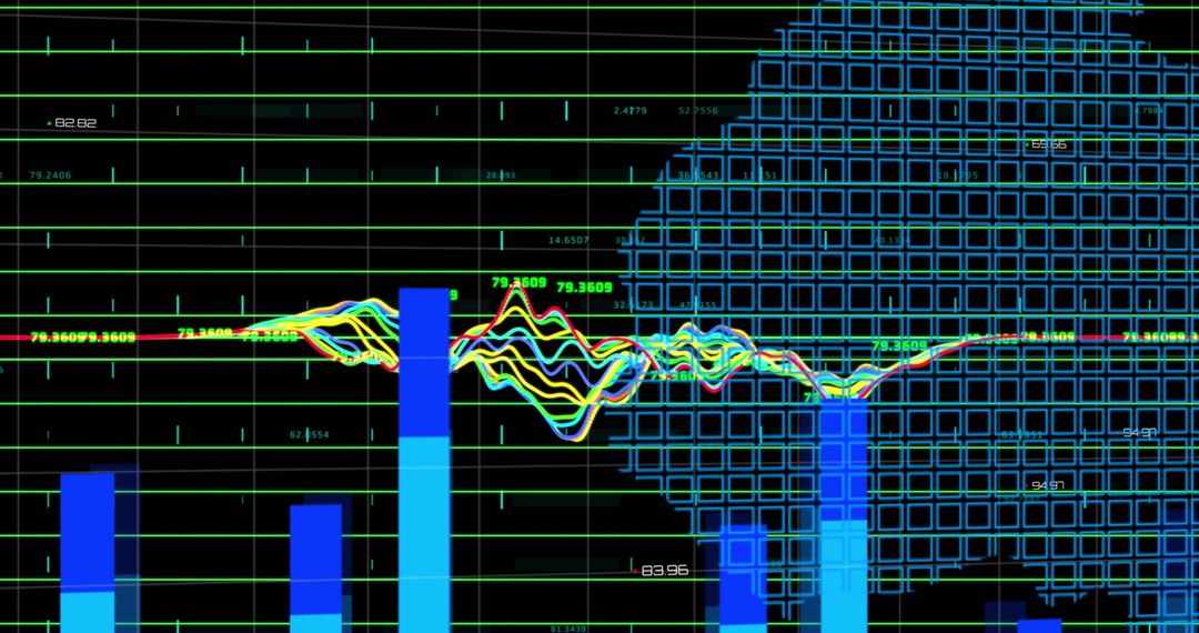 Dynamic Financial Data Over Grid Background for Global Analysis