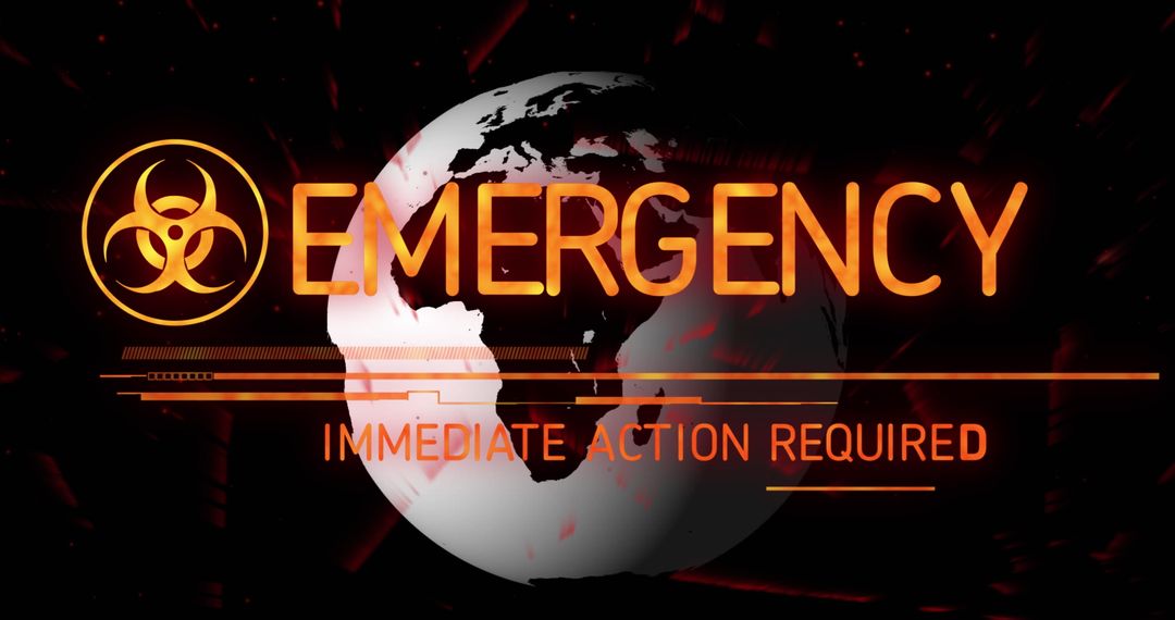 Global Emergency and Digital Interface Warning Concept