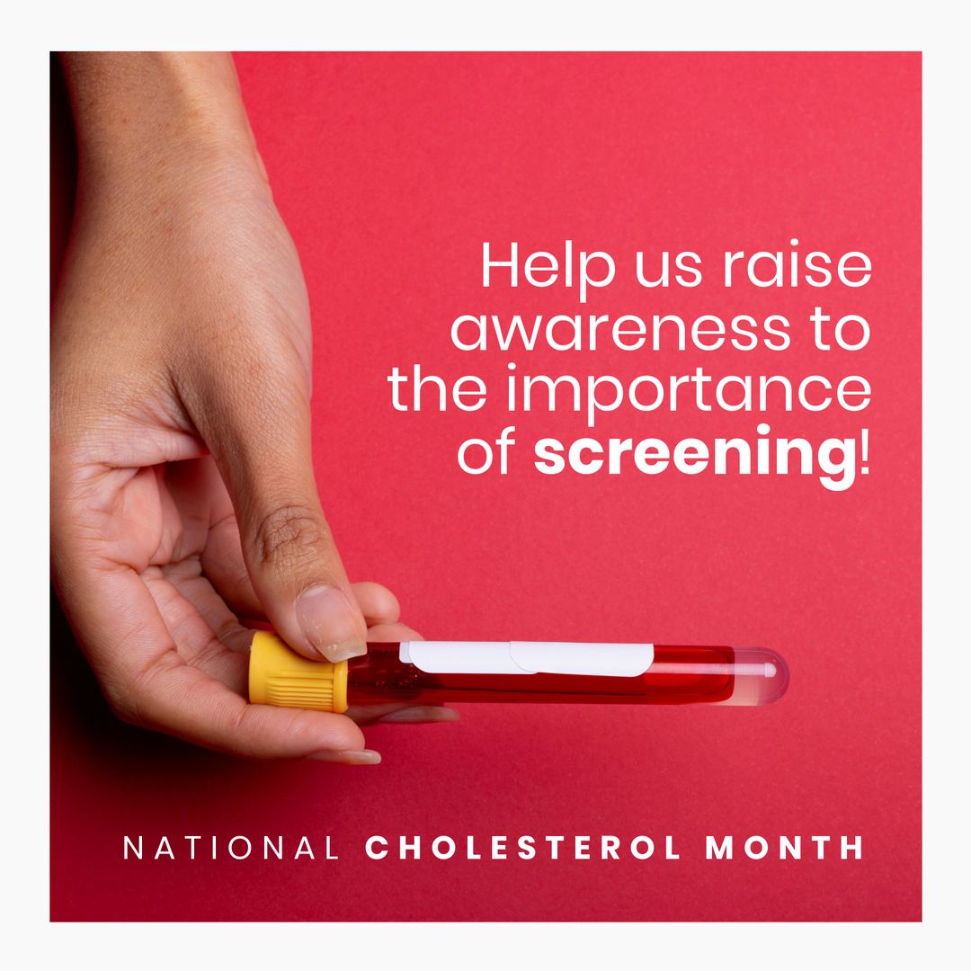 National Cholesterol Month Campaign with Blood Sample