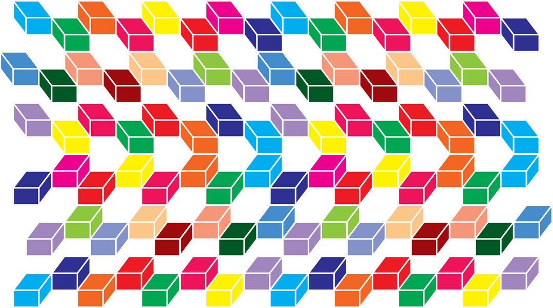 Vibrant Geometric Blocks Pattern on Transparent Background - Download Free Stock Images Pikwizard.com