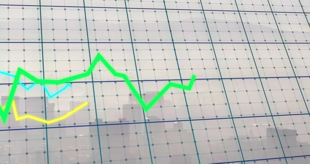 Analyzing Financial Graphs with Colorful Chart Lines