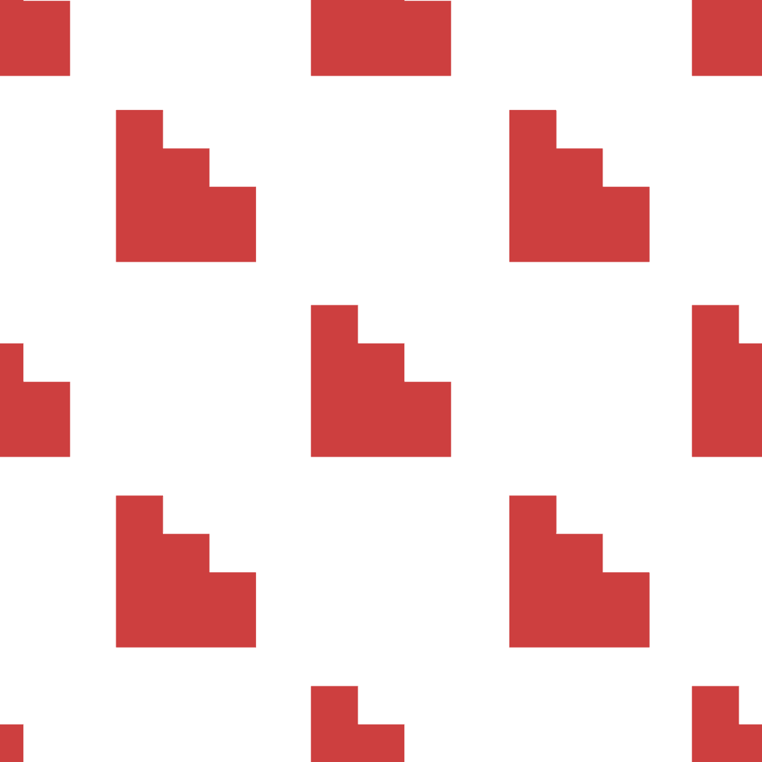 Red geometric pattern on transparent background for modern designs