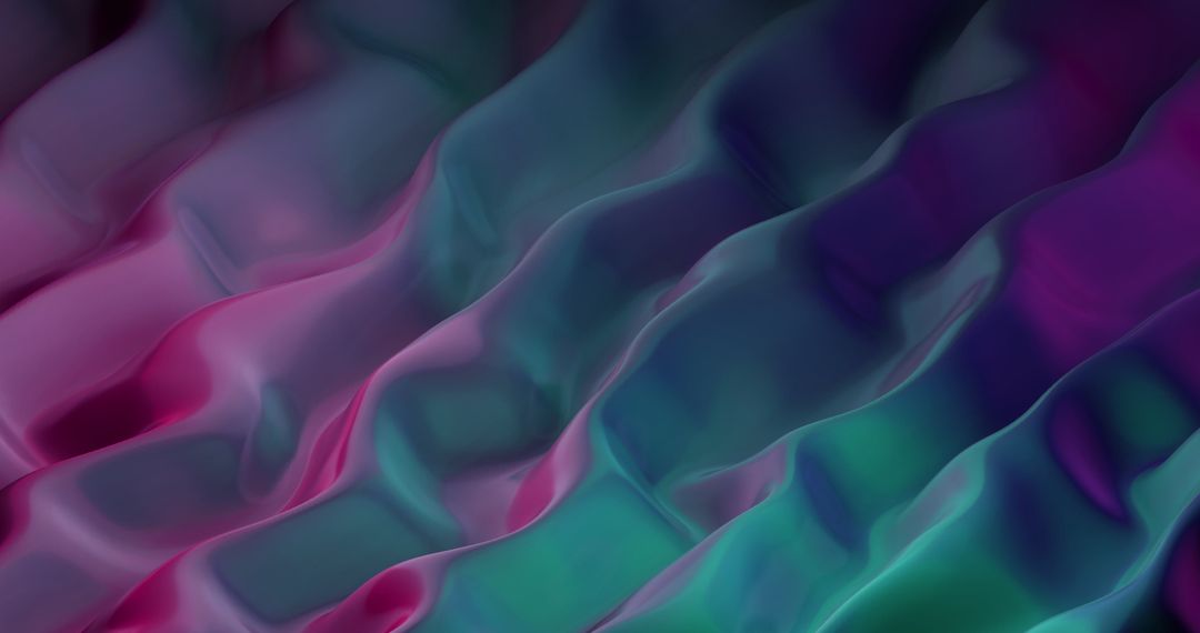 Abstract Liquid Color Waves with Flowing 3D Shapes