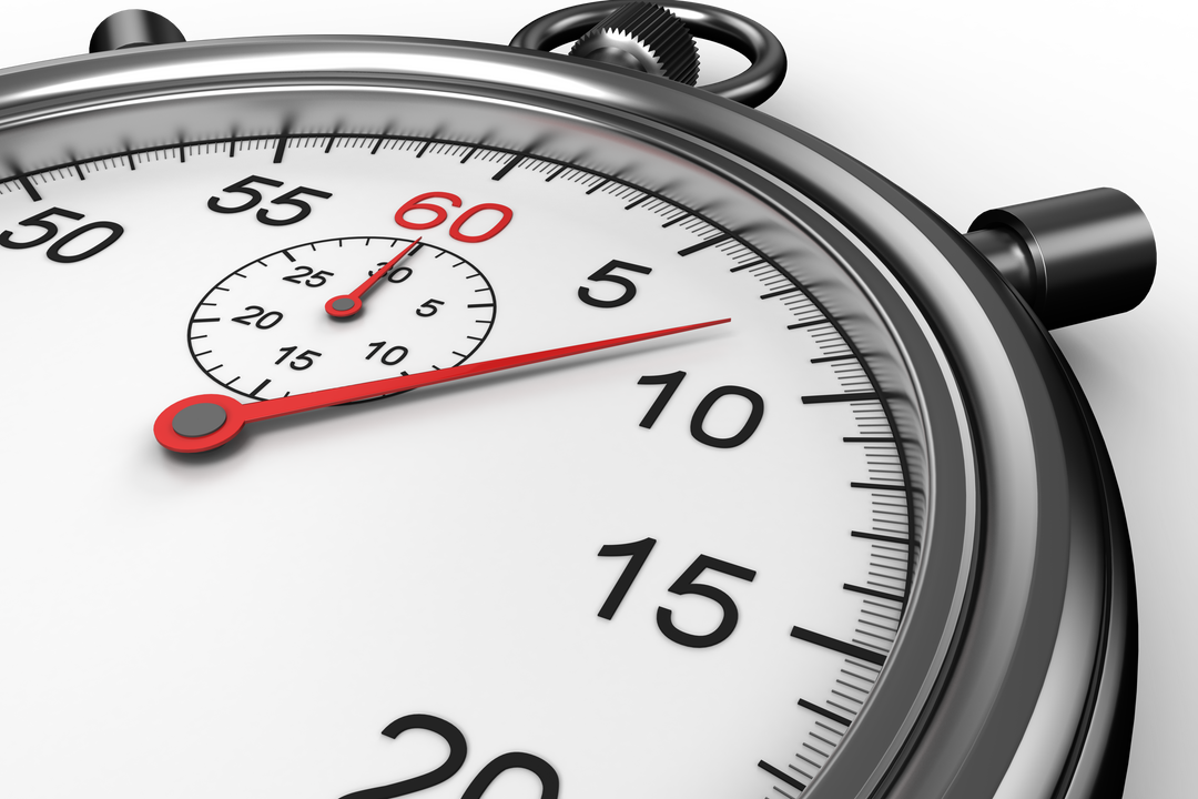 Close-up of a Transparent Stopwatch with White Face Showing Seconds and Minutes - Download Free Stock Images Pikwizard.com