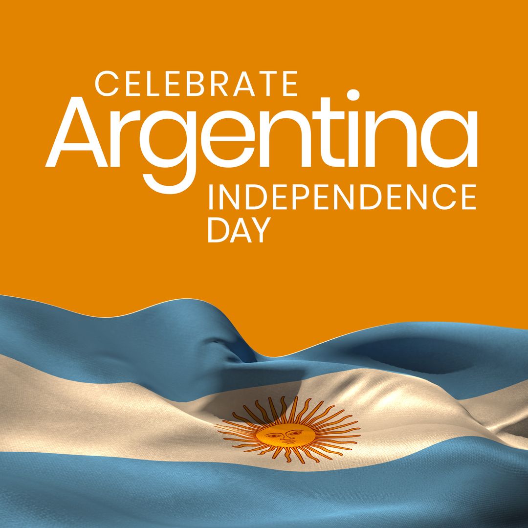 Celebrating Argentina Independence Day with National Flag and Sunshine