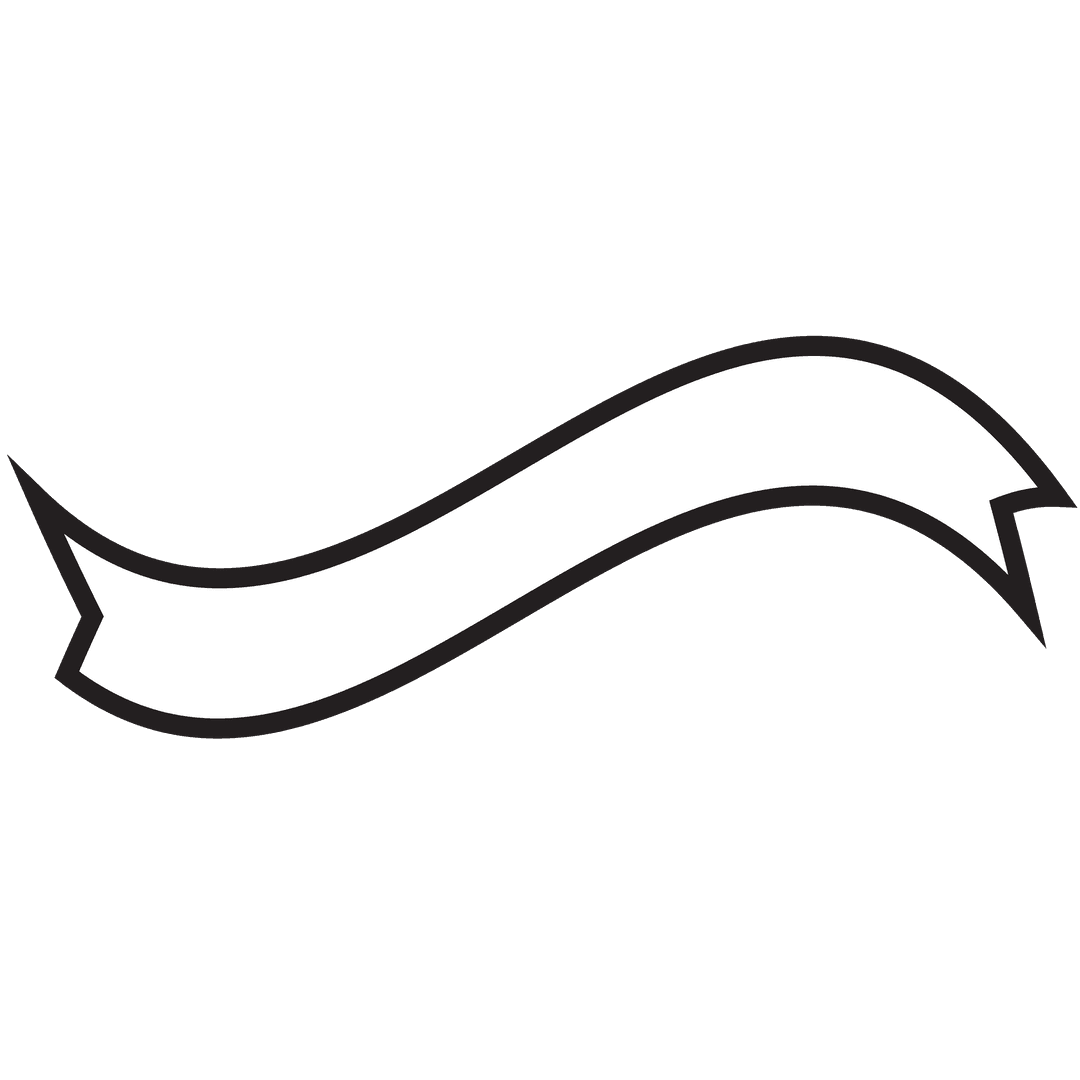 White Ribbon Illustration on Transparent Background with Copy Space