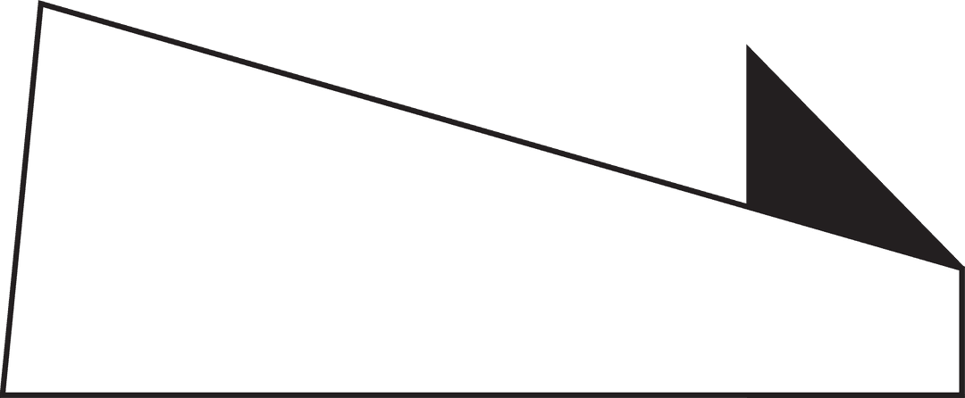 Modern Black and White Geometric Shapes on Transparent Background