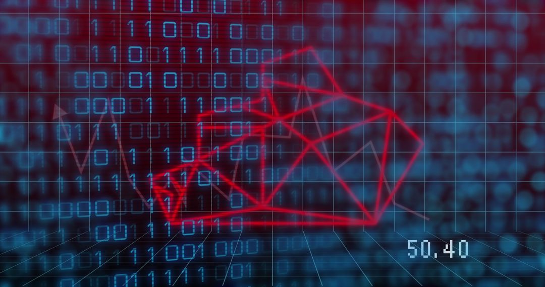 Binary Code Matrix with Abstract Bear Icon and Artificial Intelligence - Free Images, Stock Photos and Pictures on Pikwizard.com
