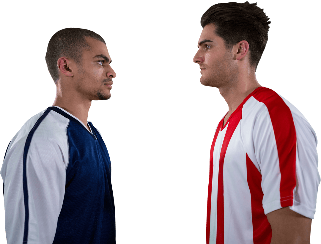 Rival Football Players Facing Off Transparent Background