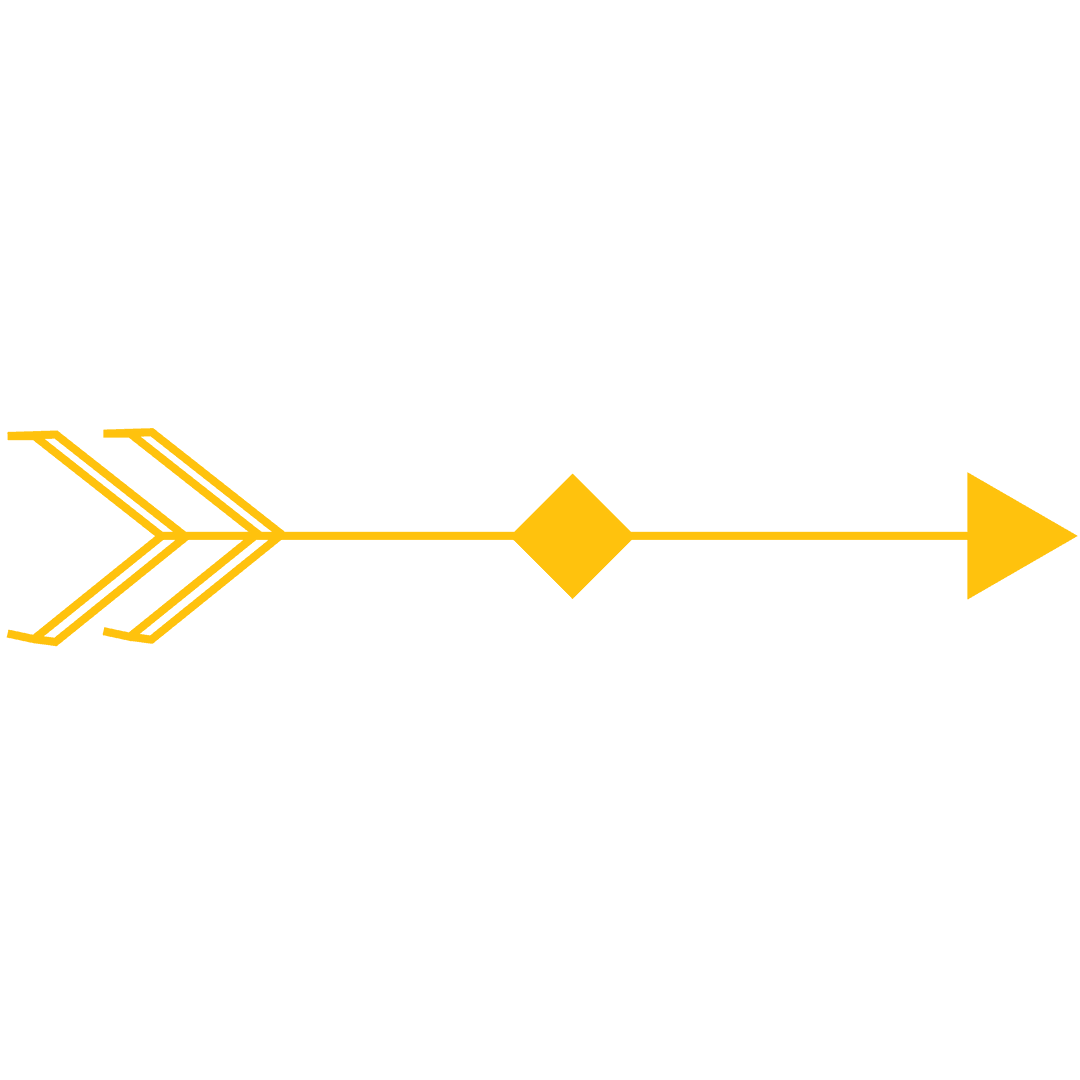 Stylish Yellow Arrow Icon on Transparent Background