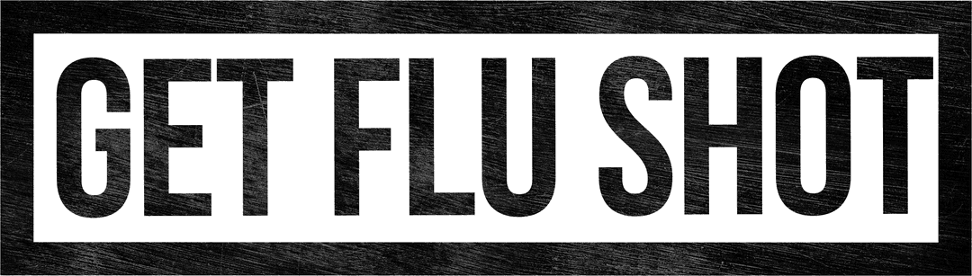 Get Flu Shot Medical Alert Sign on Transparent Background