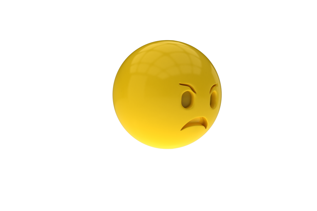 Three Dimensional Transparent Angry Emoji Face - Download Free Stock Images Pikwizard.com