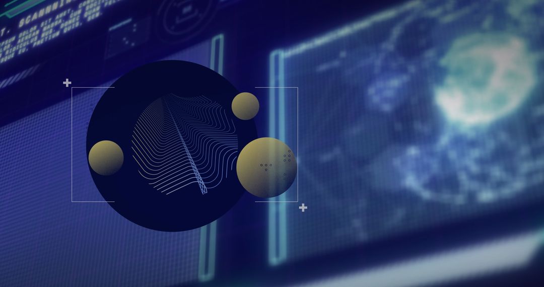 Abstract Digital Interface with Geometric Elements