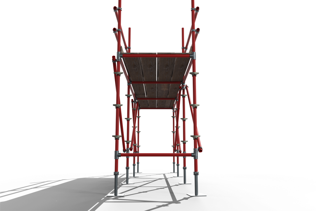 Transparent 3D Illustration of Red Metal Scaffold with Shadow - Download Free Stock Images Pikwizard.com