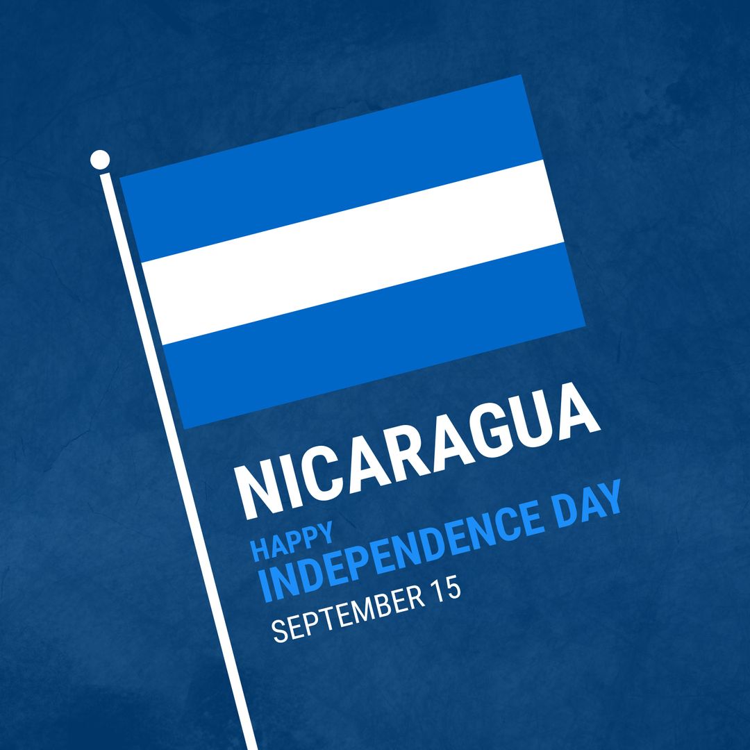 Nicaragua Independence Day Celebration with National Flag