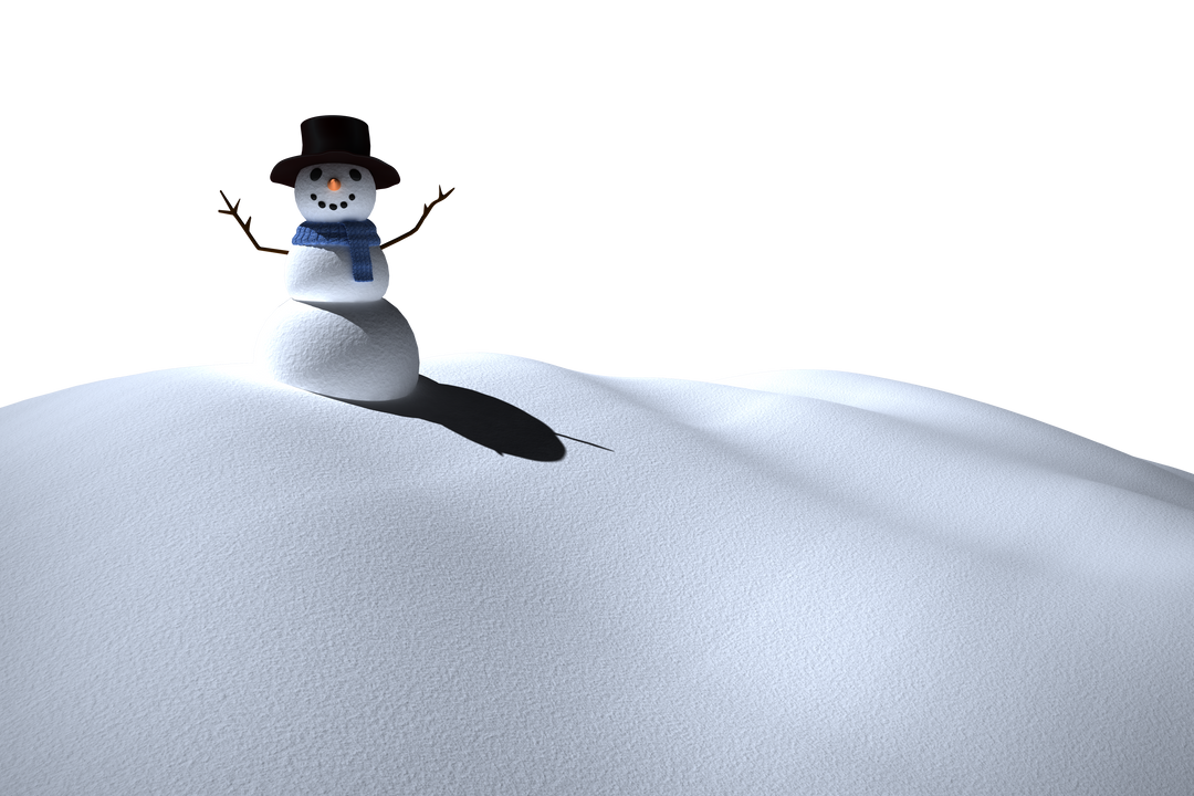 Winter Snowman on a Snow Field with Transparent Background - Download Free Stock Images Pikwizard.com