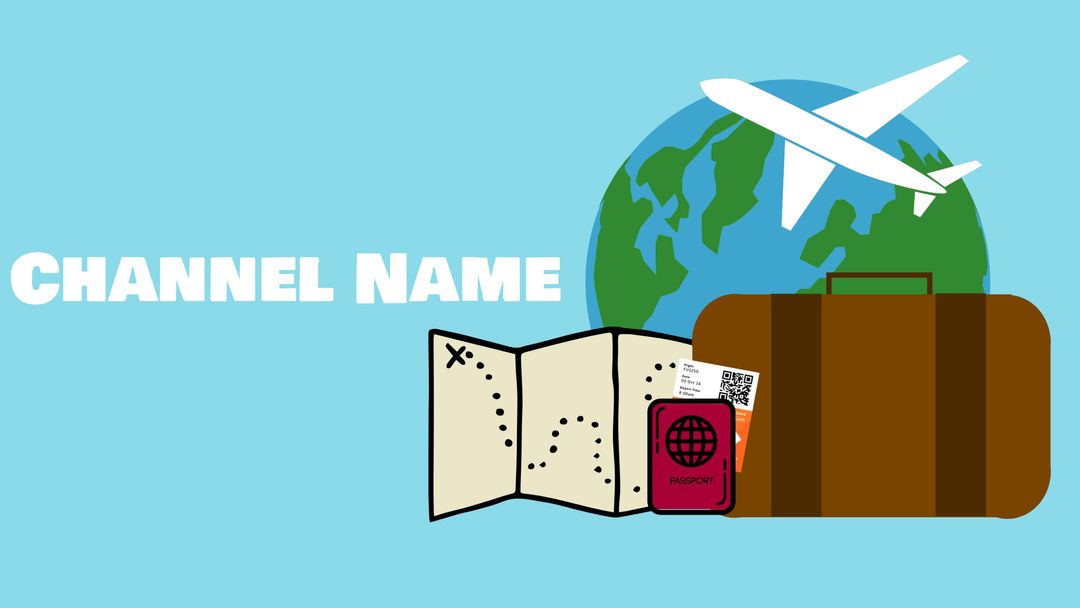 Travel Adventure Concept with Globe Airplane and Luggage Elements