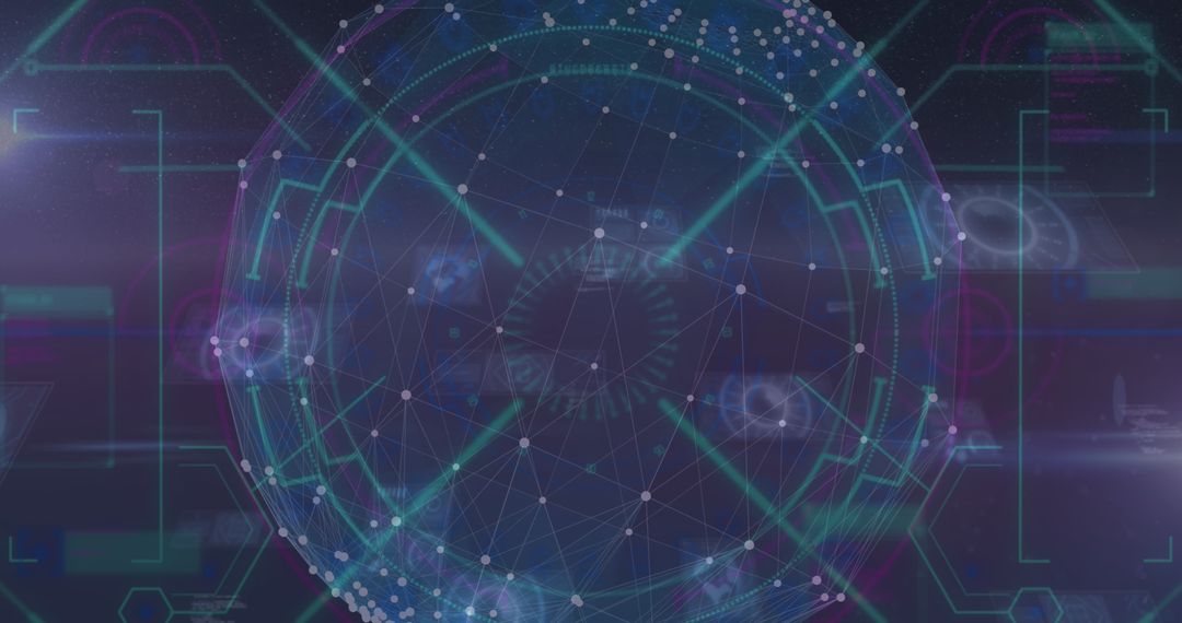 Digital Interface with Global Financial Data Connectivity Concept