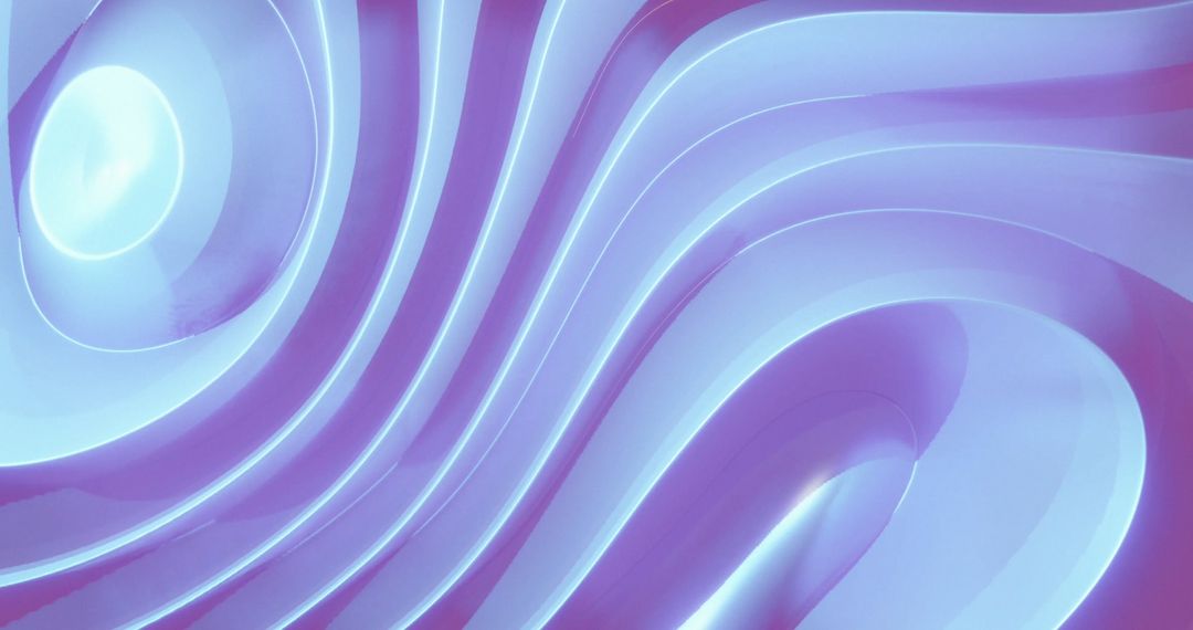 Abstract Purple and Blue Wavy Light Pattern with Gradients