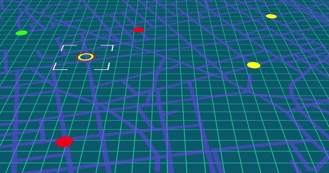 futuristic digital map with network connections visualization - Free Images, Stock Photos and Pictures on Pikwizard.com