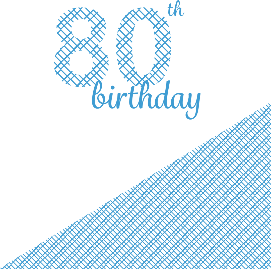 Blue 80th Birthday Text on Transparent Background - Download Free Stock Images Pikwizard.com