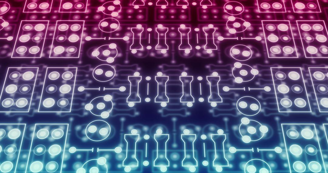 Neon Integrated Circuit Design on Digital Circuit Board