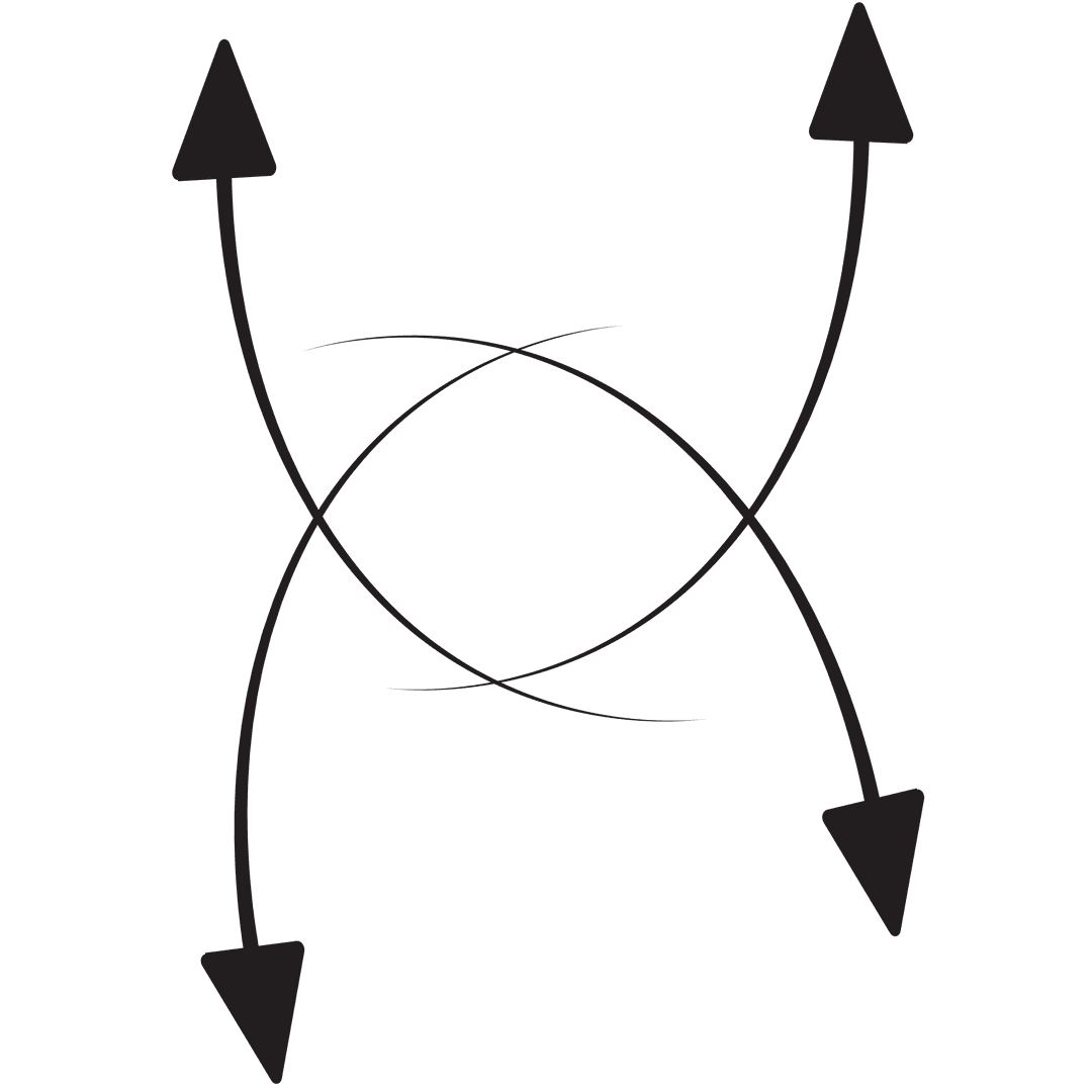 Crossing Arrows Illustration on Transparent Background