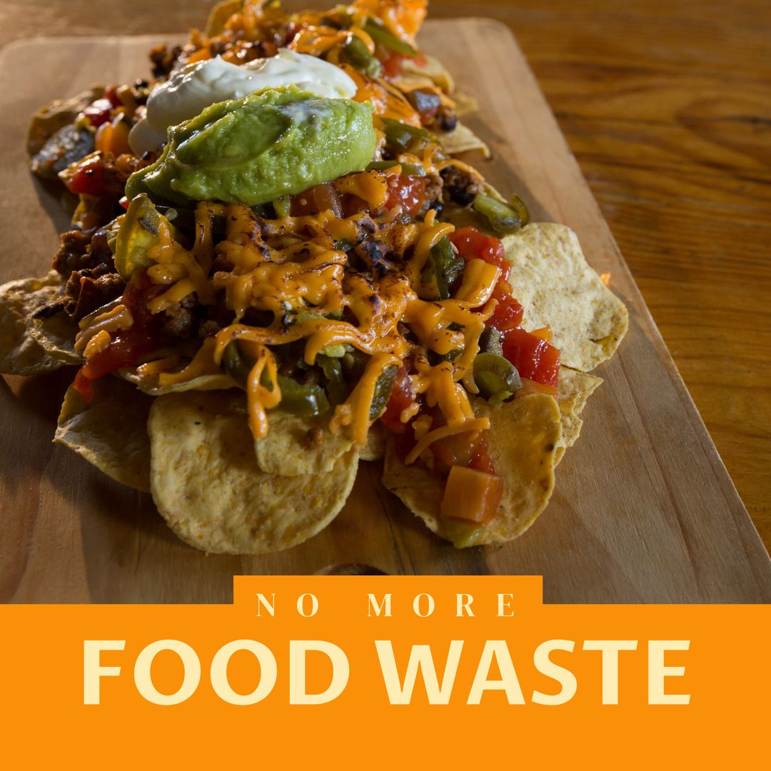 No More Food Waste: Delicious Nachos Overhead View