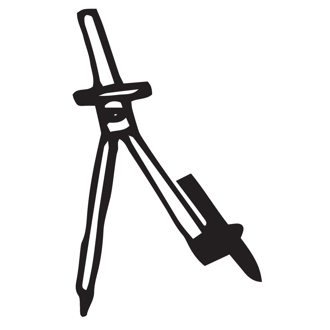 Transparent Drawing Compass for Education and Creativity Concept Art