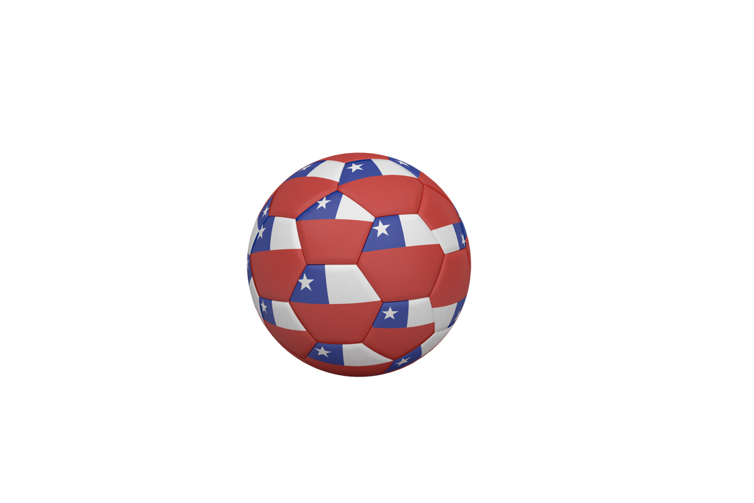 Transparent Soccer Ball with Chile Colors and Flag Details Isolated on White - Download Free Stock Images Pikwizard.com