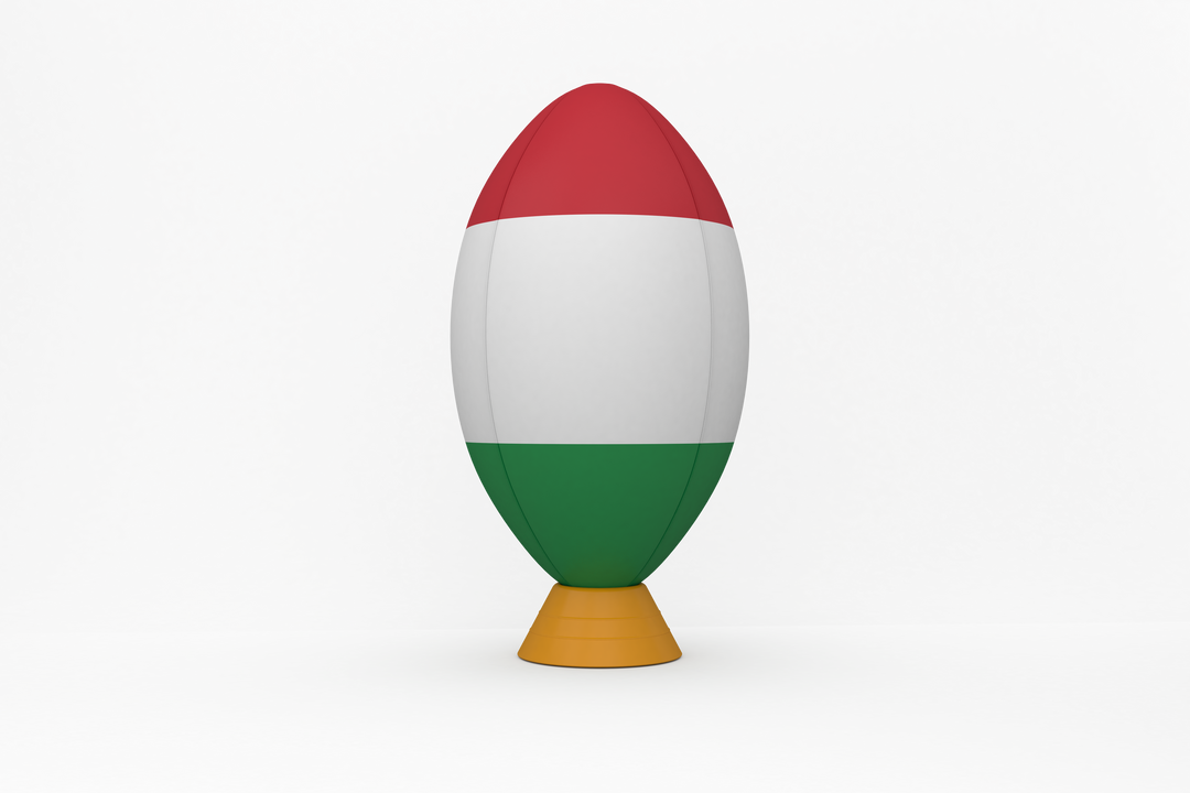 Transparent Rugby Ball with Italian Flag Colors Abstract Design - Download Free Stock Images Pikwizard.com