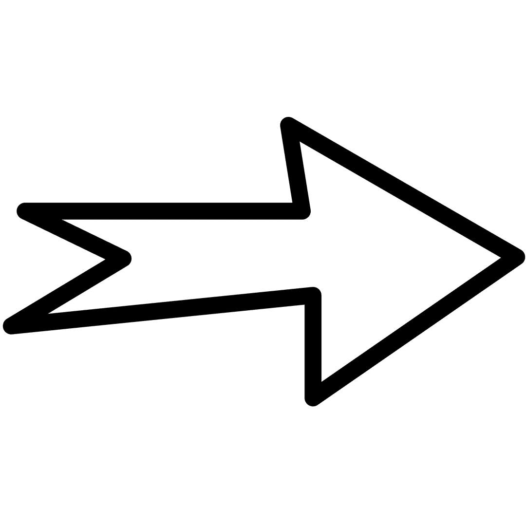 Black arrow symbol on transparent background concept