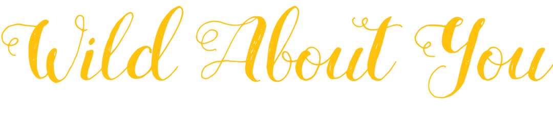 Wild About You Romantic Calligraphy on Transparent Background