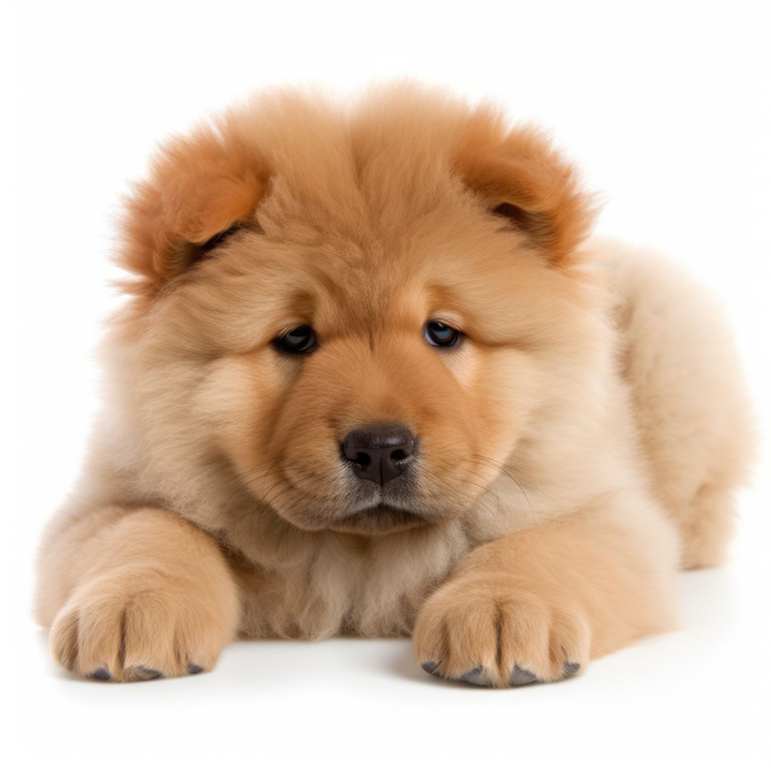 Adorable Fluffy Chow Chow Puppy Lying Down - Free Images, Stock Photos and Pictures on Pikwizard.com