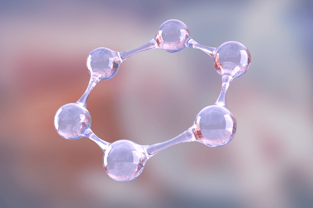 Transparent Molecular Structure Illustration Isolated