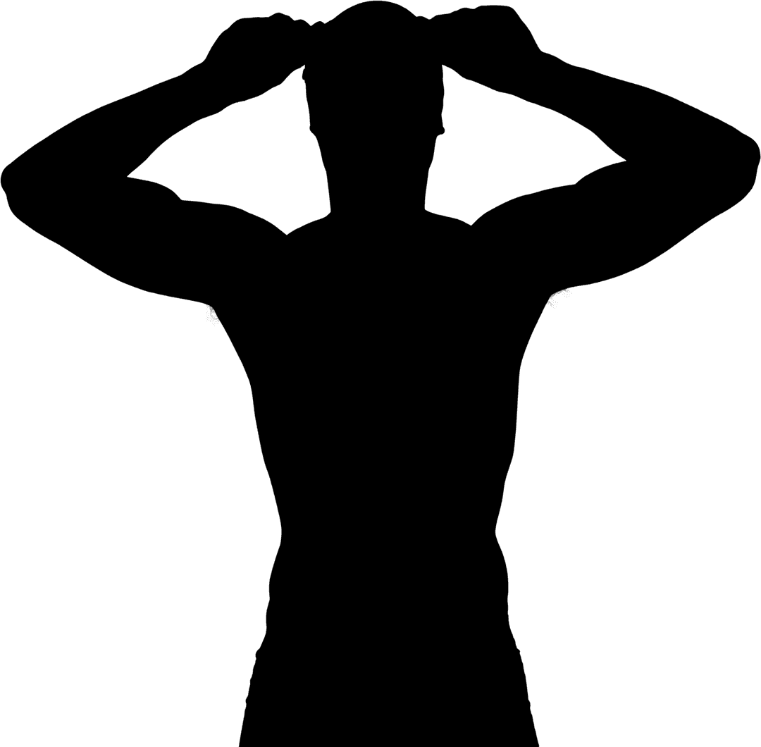 Transparent Silhouette of Male Swimmer Splashing Stroke