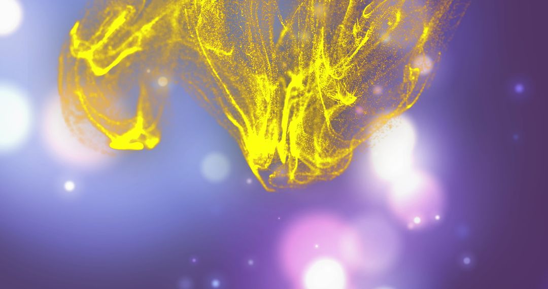 Colorful Abstract Swirling Light Waves with Bokeh Effect