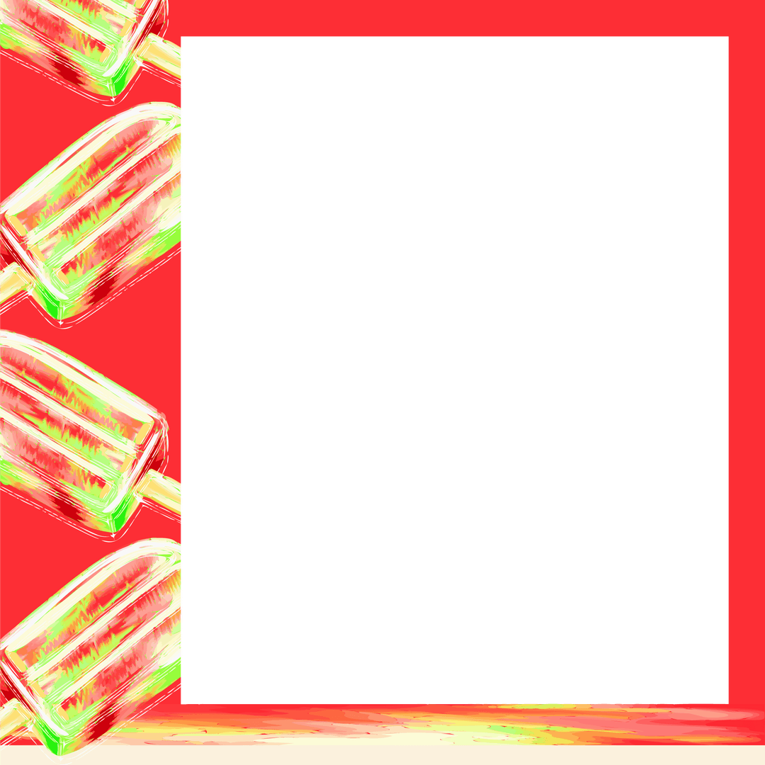 Colorful Popsicles with Transparent Frame for Creative Design