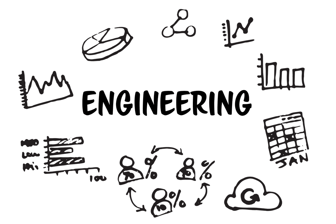 Engineering Doodles on Transparent Background for Creative Projects